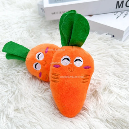 Puppy Dog Plush Squeaky Toy Dogs Chew Toy Cute Funny Bone Carrot Pet Toys Aggressive Chewers Cat Pet Products Puppy Accessories