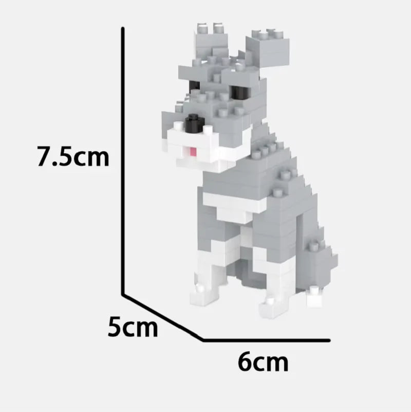 Children's Puzzle Building Animal Series Pet Dog Toy DIY Assembly Education Micro Particle Set Furniture Ornaments Birthday Gift