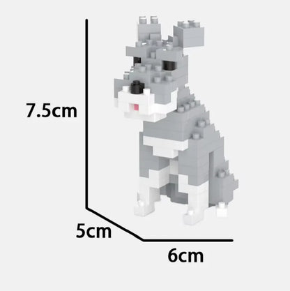 Children's Puzzle Building Animal Series Pet Dog Toy DIY Assembly Education Micro Particle Set Furniture Ornaments Birthday Gift