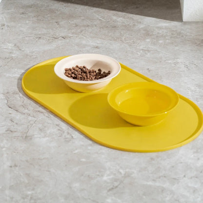 Cat Feeding Mat with Non-Slip Waterproof Design, Pet Food Mat, Compatible with Cat/Dog Bowls, Multipet Households, Dog Owners