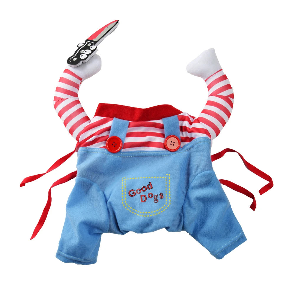Cute Funny Dog Clothes Halloween Pet Costume For Small Big Dogs Cats Adjustable Puppy Cosplay Outfits Jumpsuit Pug Party Apparel