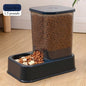 Automatic Cat and Dog Feeder with Drinker - Pet Food Bowl and Drinker Set,Smart Portion Control for Cat and Dog,Without Battery