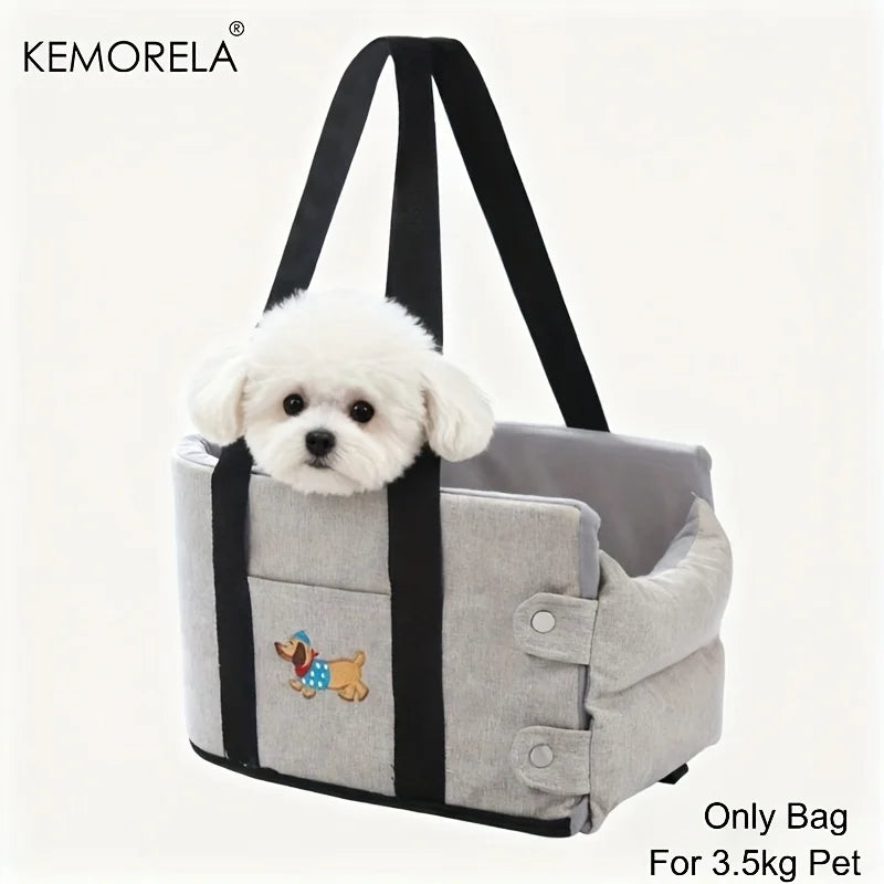Pet Booster Seat for Cars-Portable Car Seat Cushion for Cats and Dogs Dog Car Carrier with Safety Harness Travel Vehicle Pet Bed